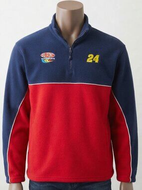 Vintage Winners Circle Jeff Gordon NASCAR Fleece Zip Pullover Jacket Men's XL